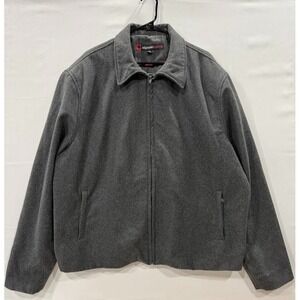 Alpine Swiss Jacket Men's XXL Gray Wool Blend Full Zip Casual Coat